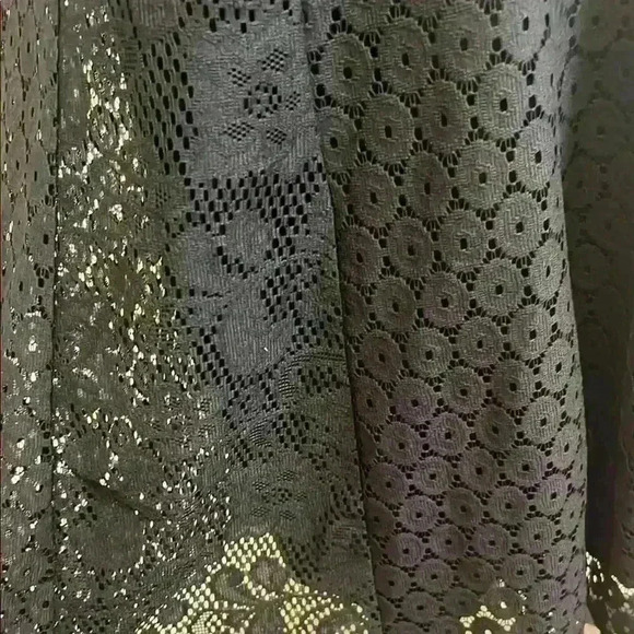 NWT NY Collection sz PL Black A-line dress with short sleeves and V-neckline - Picture 5 of 7